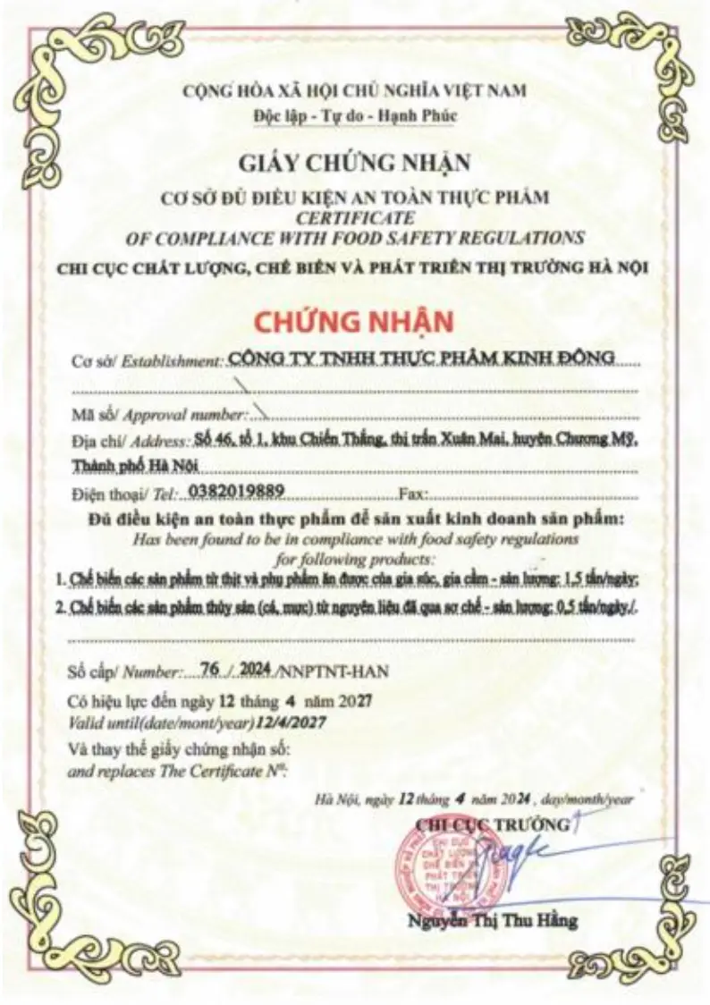 Giấy chứng nhận